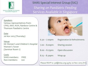 SHAS paediatric feeding